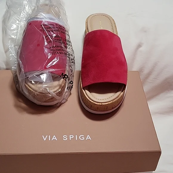 VIA SPIGA WEDGE SLIDES - Picture 1 of 5